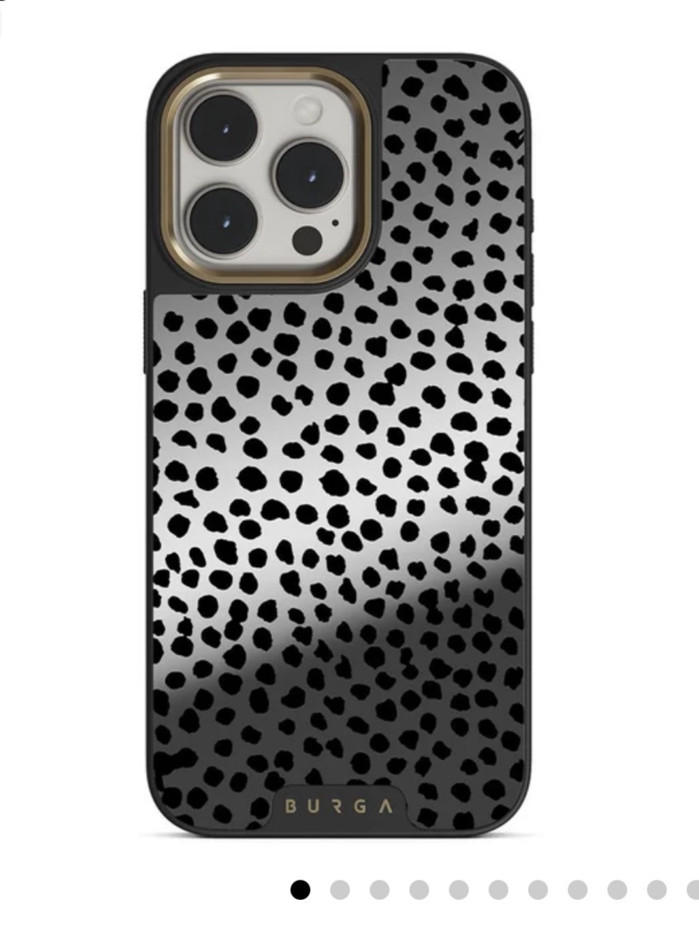 Burga Mirrored Leopard Print Protective Phone Case with MagSafe